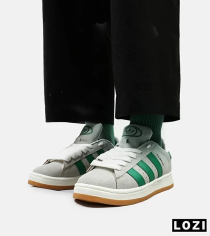کفش کتانی مردانه طوسی سبز ADIDAS Campus