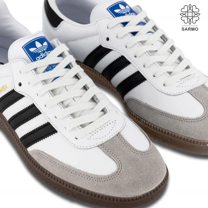 کفش اسپرت کتانی زنانه سامبا زنانه و مردانه سفید مشکی samba adidas