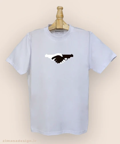 تیشرت مردانه و زنانه طرح دست به تفنگ کد 949