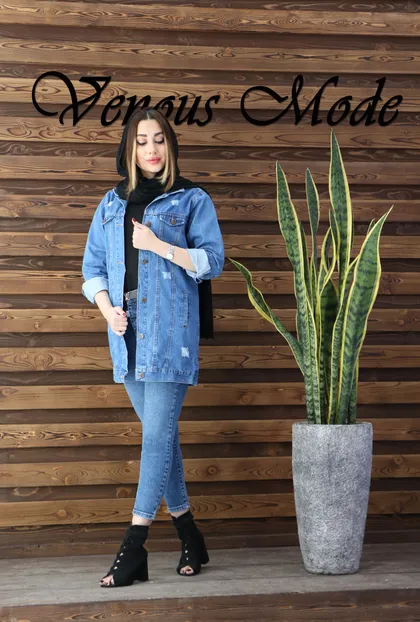 کت جین آبی دریایی DEFACTO