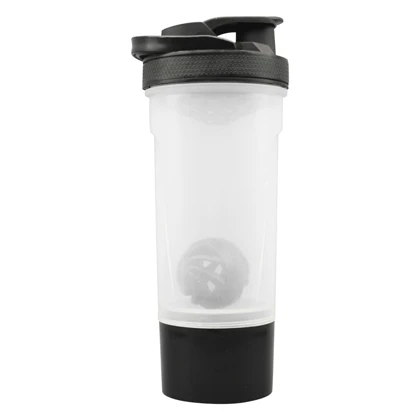 شیکر دو تیکه ورزشی افرا مدل Chg-GNT ظرفیت 0.7 لیتر بهمراه جا قرصی و پودر