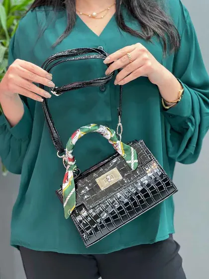 کیف دسته پارچه ای قفل چرخشی