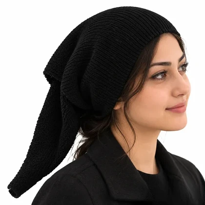 کلاه تک دستمال سر زنانه مدل بافتنی کد 1259