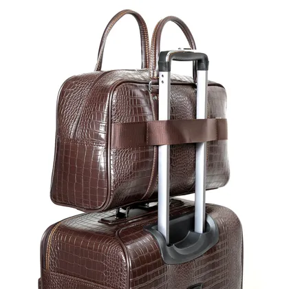 مجموعه چهار عددی چمدان طرح چرم مشکی مدل T6012