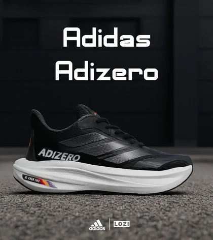 کفش کتانی مردانه و زنانه مشکی Adidas Adizero مدل 7028