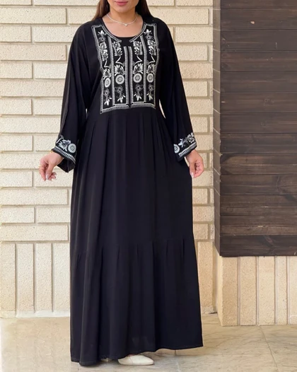 پیراهن مشکی محرمی نخی 6938