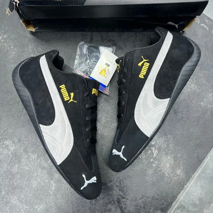 کفش پوما اسپید کت مشکی سفید Puma Speedcat Black White