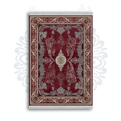 *جدید* فرشینه از جنس پارچه شانل مخمل ترک طرح فانتزی برند دفه کد 918
