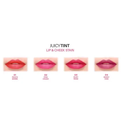تینت لب گلدن رز, مدل Juicy Tint Lip & Cheek Stain رنگ Berry Kiss شماره 04 – 5.2 میلی‌لیتر