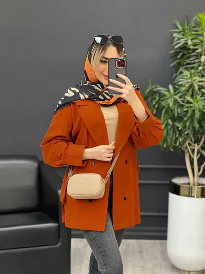 مانتو لینن پشت پاگن دو جیب