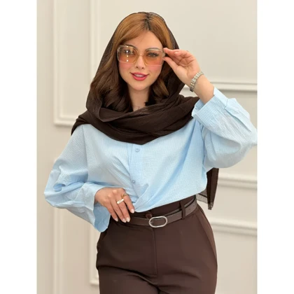 شومیز کراپ زنانه گره‌ای