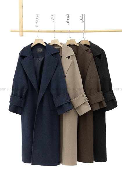 پالتو فوتر پشت دکمه آستر دار کد1005030