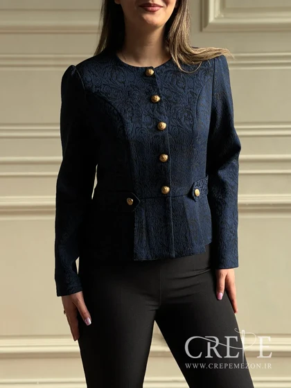 کت تک ژاکارد جانا سرمه ای