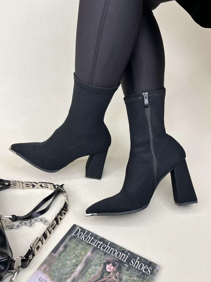 نیم بوت پاشنه‌دار زنانه کبریتی کد 1746 دختر طهرونی