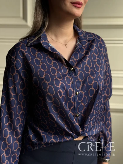 شومیز کرپ لمه پشت بلند