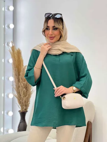 مانتو جلو بسته یقه دار