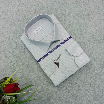 پیراهن راه راه استین بلند مردانه _ قواره کلاسیک _استایل رسمی