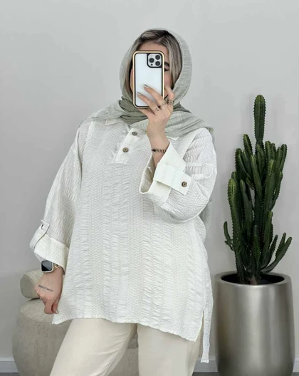شومیز جلو بسته کوک دوزی شده(70)کد3510