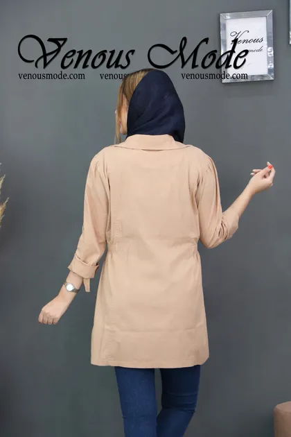 مانتو دو دکمه کمرگت