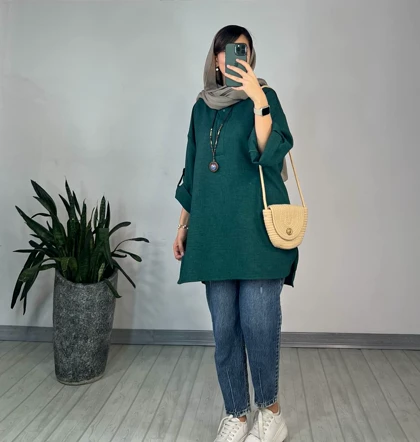 مانتو جلو دکمه لیانا 3