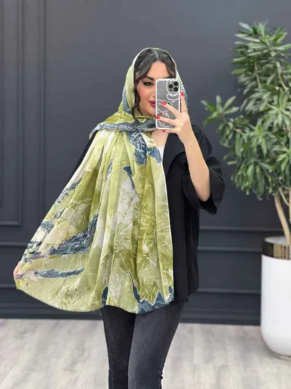 شال آبرنگی طرح گل
