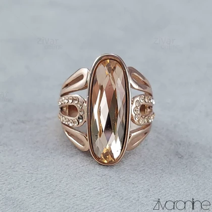انگشتر زنانه نگین‌دار وینویز رزگلد 30110