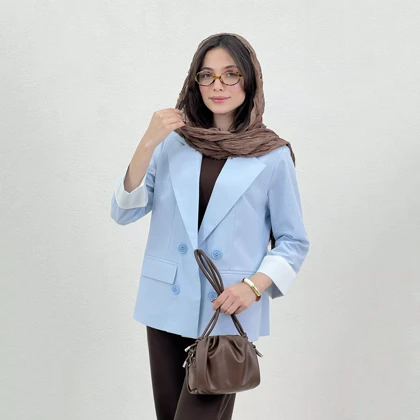 کت زنانه لینن یقه انگلیسی