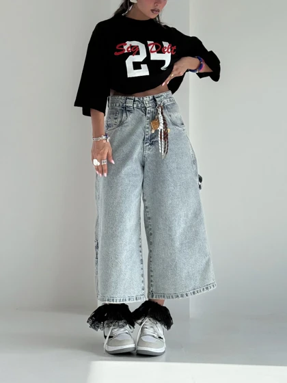 شلوار جین برمودا CAMO