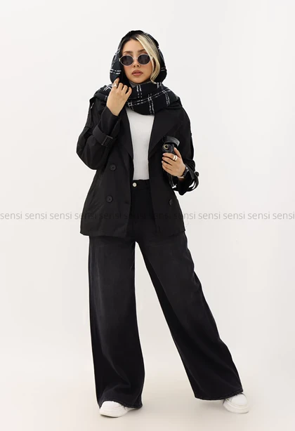 ترنچ کت کتان آستر دار @@کد1004362