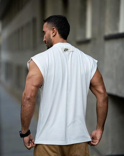 رکابی ورزشی وست NIKE نیم زیپ سفید