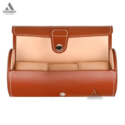 جعبه ساعت 3 عددی Leather Travel Watch Case 3-B