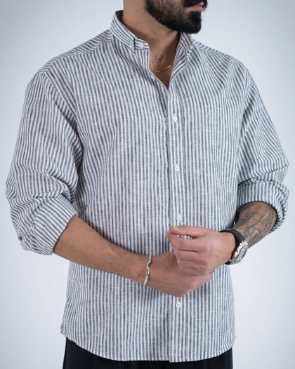 پیراهن راه راه برزین-کد4796