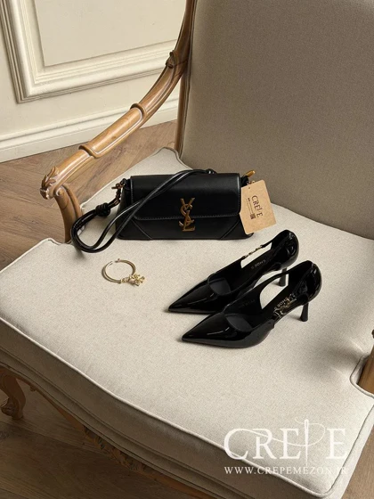 کفش ورنی بغل ysl پاشنه 8/5 سانت