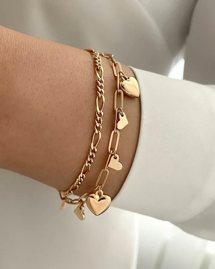 دستبند آویزدار قلب بانوژ ژوپینگ
