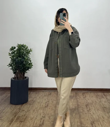 کت کتان پاییزه توسکا 1