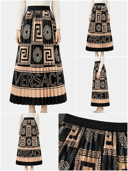 دامن ساتن طرح Versace