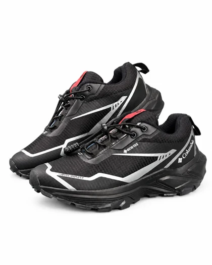 کفش کتانی رانینگ مردانه کلمبیا گورتکس مشکی طوسی Columbia Goretex