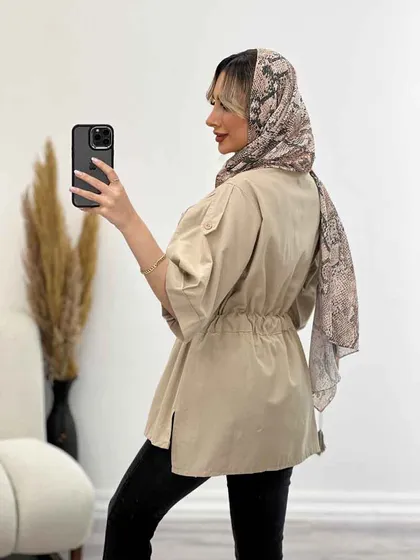مانتو لینن سرشانه پاگن