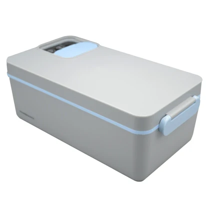 ظرف غذا گرمکن پرتابل پاورولوژی مدل Lumo-PLBF818GYBL ظرفیت 1 لیتر به همراه کیف