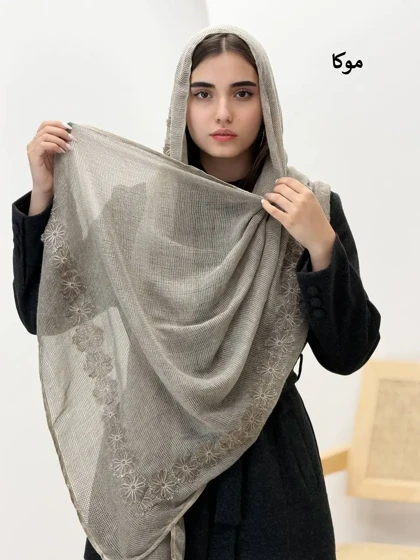 3820-شال حصیری گل برجسته
