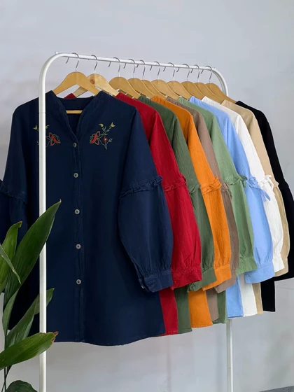 مانتو گلدوزی ارکیده (ایراد دار)