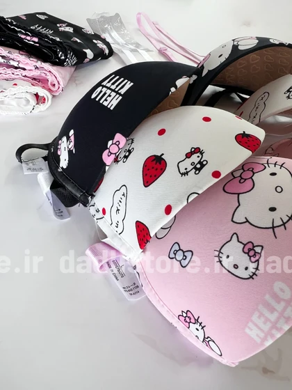 ست شورت و سوتین جلو باز شو اسفنجی فنر دار پوش آپدار فانتزی کیتی