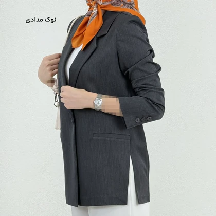 کت زنانه کرپ بزیاق جیب نما | آی بولک