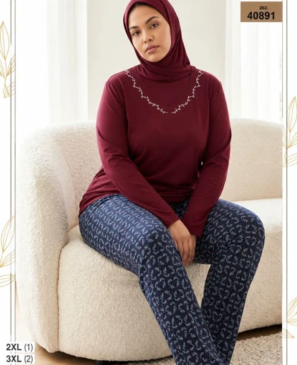 بلوز و شلوار بیگ سایز زنانه sexen کد 40891
