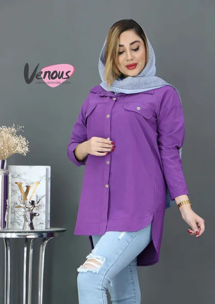 مانتو لینن تک دکمه