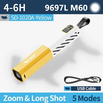 چراغ قوه شارژی اسمایلینگ شارک Smiling Shark مدل SD1020 پنج حالته