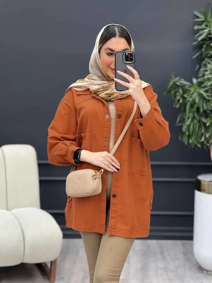 مانتو کتان بغل سه دکمه سوین