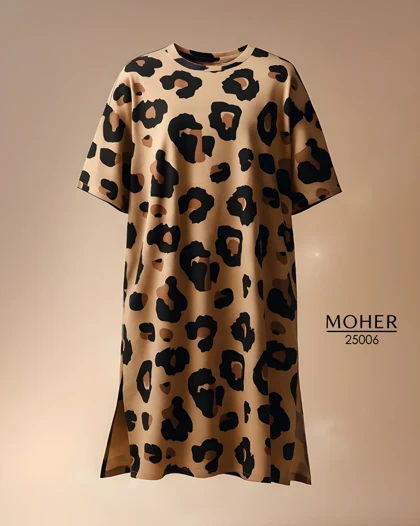 تونیک پلنگی سایز بزرگ