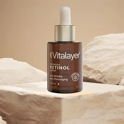 سرم قطره چکانی رتینول 0.5% ویتالیر مدل Intensive Retinol ضدچروک 30ml