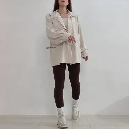 شومیز مخمل کبریتی Daisy کرمی